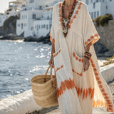 Kaftan Kleit "Faustine" – Ocher Naxosest