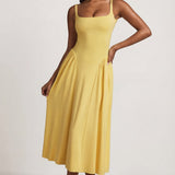 Modal A-line Midaxi Kleid Pastel Kollases