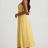 Modal A-line Midaxi Kleid Pastel Kollases