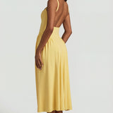 Modal A-line Midaxi Kleid Pastel Kollases