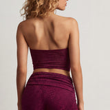 Hardware-Detail Bandeau Crop Top Berry Purple'is