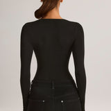 Must Modal Plunge Pika Varrukaga Bodysuit