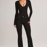 Must Modal Plunge Pika Varrukaga Bodysuit