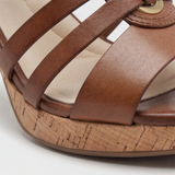 Carla™ | Nahast rihmadega kork-kandilised ortopeedilised kontsad