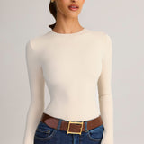Kreemikas Modal Ümar Kaelus Pika Varrukaga Bodysuit