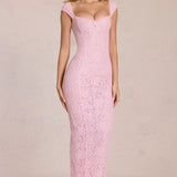 Südamlik Maxi Kleid Blossom Roosas