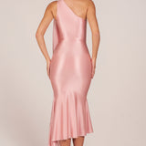 Salliga Detailiga Midaxi Kleid Blush Roosas