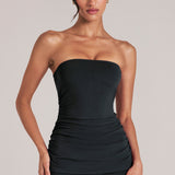Bandeau Longline Top mustas