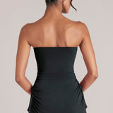 Bandeau Longline Top mustas