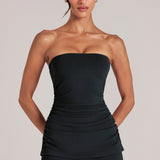 Bandeau Longline Top mustas