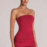 Bandeau Longline Top kirsi punases