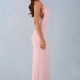 Moodne Halterneck Maxi Kleit Roosa