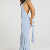 Modal Halterneck Midaxi Kleid helesinis