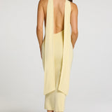 Modal Halterneck Midaxi Kleit Pastel Kollases