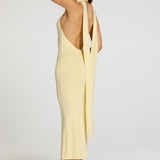 Modal Halterneck Midaxi Kleit Pastel Kollases