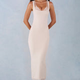 Ivohvi Modal Lace-Trim Midaxi Kleid