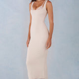 Ivohvi Modal Lace-Trim Midaxi Kleid