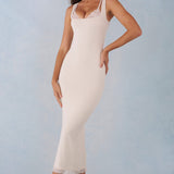 Ivohvi Modal Lace-Trim Midaxi Kleid