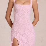 Lace Ruffle Maxi Kleid Blossom Roosas