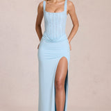 Pitskorviga Maxi Kleid Powder Blue