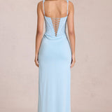 Pitskorviga Maxi Kleid Powder Blue