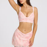 Kaunistatud Bralette Pehme Roosa Ombre'is