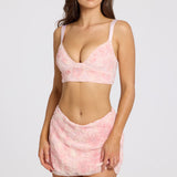 Kaunistatud Bralette Pehme Roosa Ombre'is