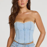 Denim Corset Top heledast denimist