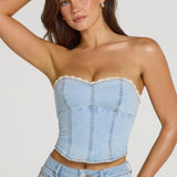 Denim Corset Top heledast denimist