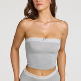 Modal Lace-Trim Bandeau Top Hallis