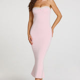 Modal Lace-Trim Midaxi Kleidike Beebi Roosas