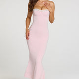 Modal Lace-Trim Midaxi Kleidike Beebi Roosas
