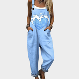 Hazel | Looduslik Dungaree Jumpsuit