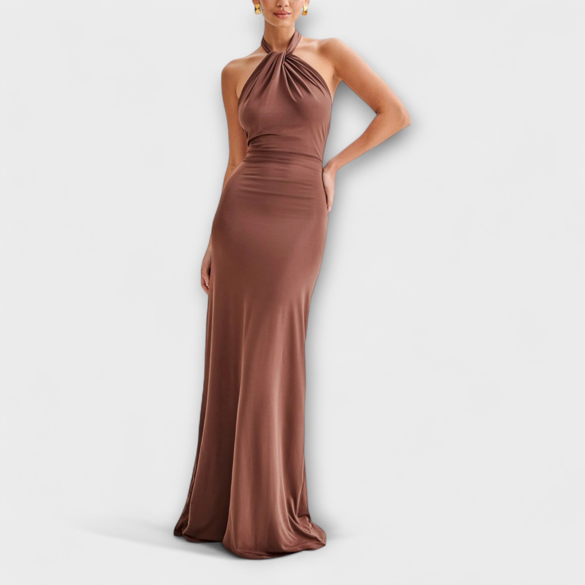 Lagoon - Slinky Halter Maxi Kleit