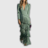 Clara | Elegantne Pika Varrukaga Frantsi Maxi Kleid