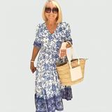Constance | Lilleline Piiri-Prindi Midi Kleit Tiered Hemiga