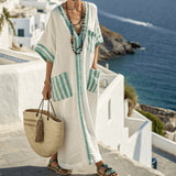 Caftani Kleit "Thalassa" – Mint ja Linane