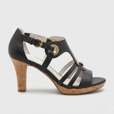 Carla™ | Nahast rihmadega kork-kandilised ortopeedilised kontsad