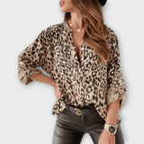 Moodne leopardimustriga pluus