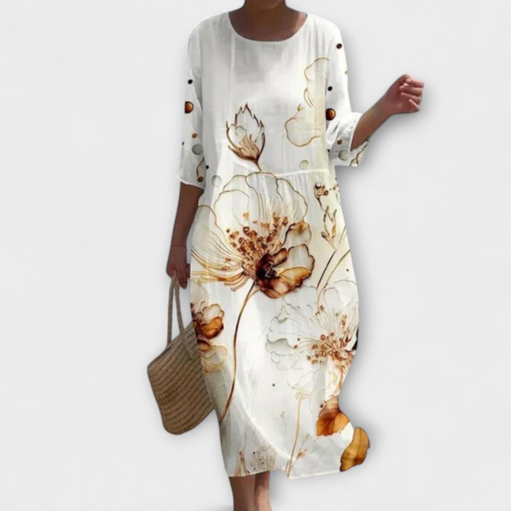 Miranda - Stiilne lilleline maxi kleit