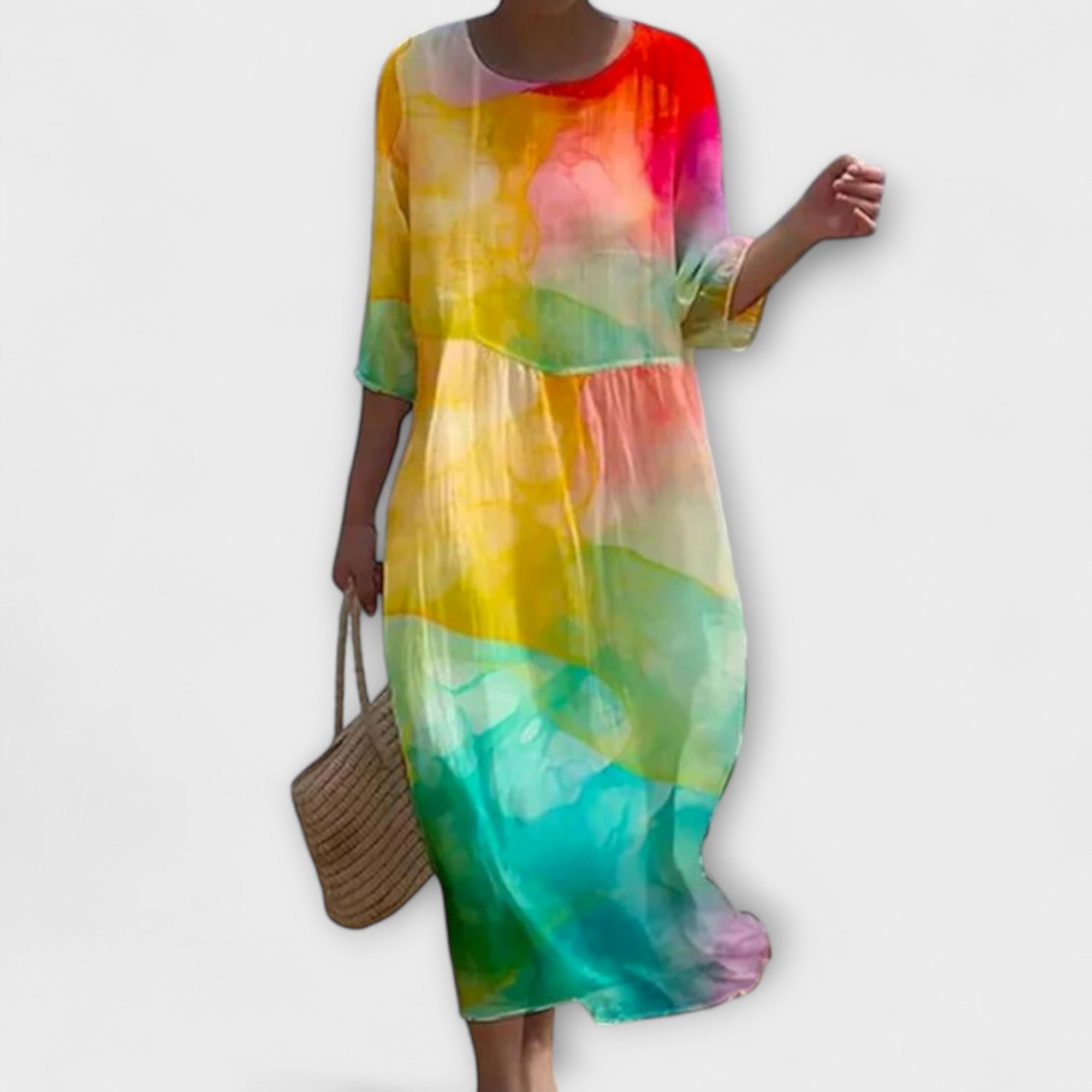 Miranda - Stiilne lilleline maxi kleit