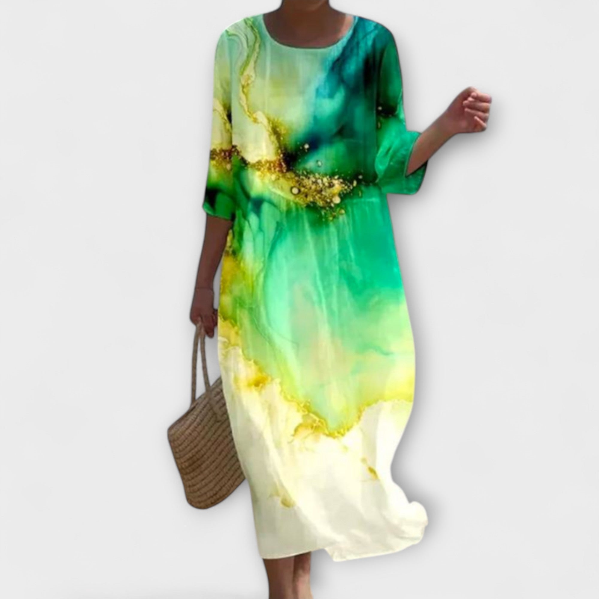 Miranda - Stiilne lilleline maxi kleit
