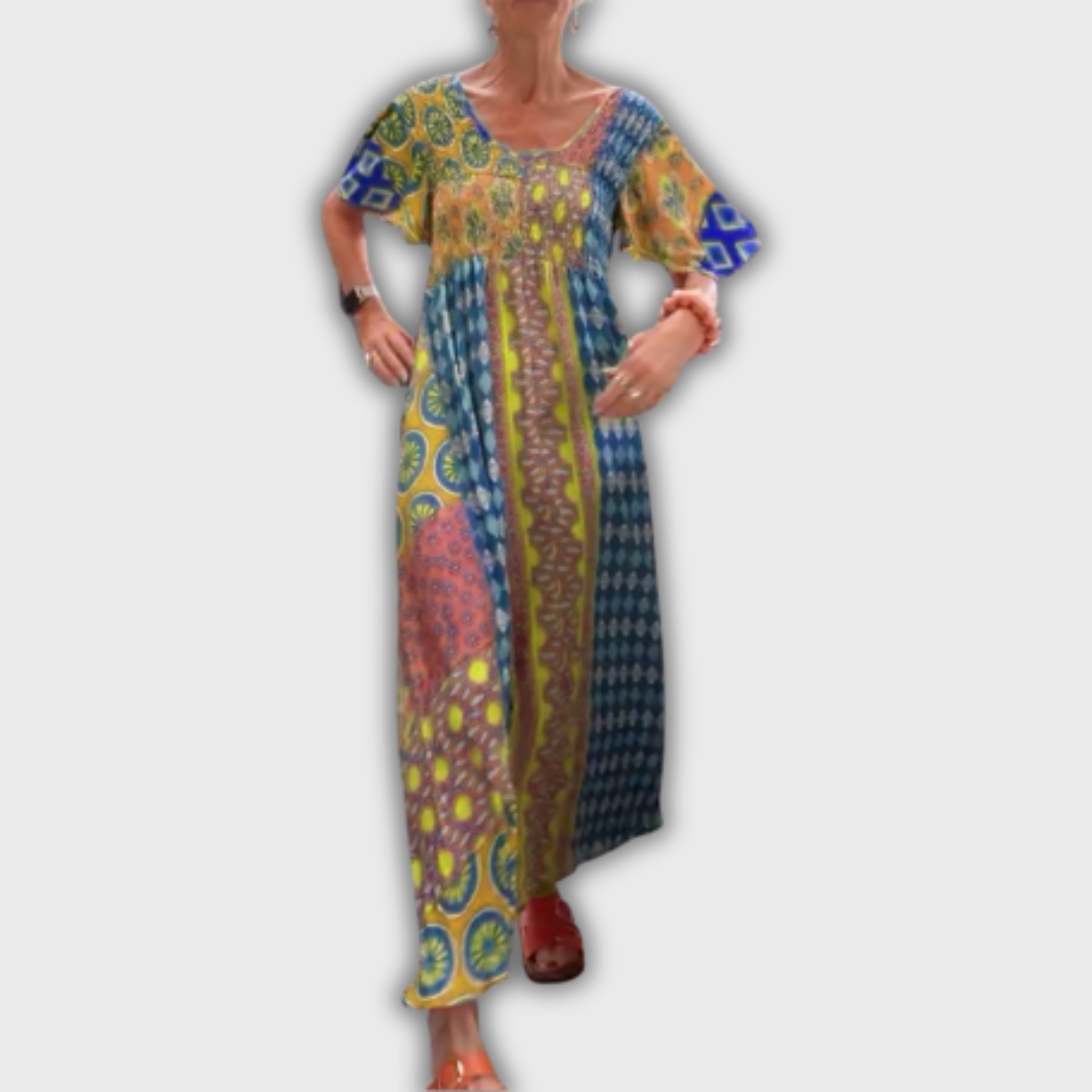 Poppy – Elegantne Paisley Midi Kleid