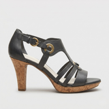 Carla™ | Nahast rihmadega kork-kandilised ortopeedilised kontsad