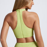 Olive Roheline Hardware Detail Choker Crop Top