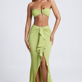 Olive Roheline Hardware Detail Choker Crop Top