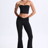Modal Twist-Front Bandeau Top mustas