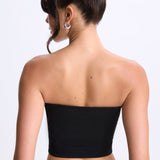 Modal Twist-Front Bandeau Top mustas