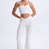 Modal Twist-Front Bandeau Top valges