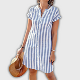 Luisa – Triibuline Midi Kleid